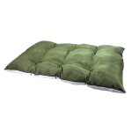 Matelas bomb� pour chien - polyester - tissus oxford vert - gris 55 x 90 cm
