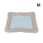 Matelas teddy en soie glac�e pour animaux de compagnie, tapis rafra�chissant pour chiens et chats, et�, ...