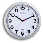 Maul 9053195 horloge murale et de table horloge � quartz cercle argent, blanc