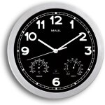 Maul horloge murale mauldrive30rc radio pilot�e temp / humidit� 30cm noir