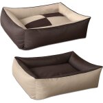 Max quattro 2en1, bordeaux / gris, m env. 70x55 cm, panier corbeille, lit pour chien, coussin de chien ...