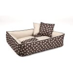 Max quattro 2en1, bordeaux / gris, m env. 70x55 cm, panier corbeille, lit pour chien, coussin de chien ...