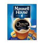 Maxwell house qualit filtre dcafin - caf soluble en sticks - 25 sticks