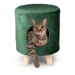 Maxxpro lit pour chat pouf - 100% polyester - jusqu'� 80kg - Ø 33 cm - vert