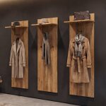 Mca lot de 3 panneaux vestiaires hwc - p55, pat�re murale, pat�re, tablette en bois massif, crochets, ...