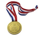 Medaille d'or resine beau gosse ruban france 10. 5cm
