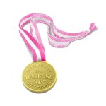 Medaille d'or resine raleuse ruban 10. 5cm