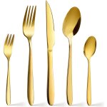 Meimieshop - couverts de table doré service 6 personnes 30 pièces, ensemble set de couvert or en acier ... Meimieshop - couverts de table doré service 6 personnes 30 pièces, ensemble set de couvert or en acier ...