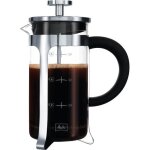 Melitta cafetiere a piston premium en verre et inox 8 tasses