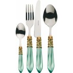 Ensemble de couverts - bugatti - melodia - 24 pi�ces - vert d'eau - inox - compatible lave - vaisselle ...