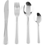Mnagre - 24 pices ensemble de couverts, acier inoxydable 18 / 0, service pour 6, passe au lave - vaisselle, ...