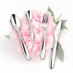 Mnagre 24 pices en inox argent