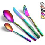 Ménagère 24 pièces, set de couverts pour 6 personnes, couverts de table bout carré avec 1 couteau, 1 ... Ménagère 24 pièces, set de couverts pour 6 personnes, couverts de table bout carré avec 1 couteau, 1 ...