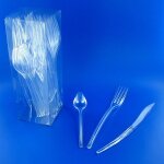 Menagere 30 couverts de table reutilisables transparent