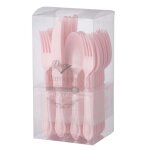 Menagere 40 pieces reutilisable baroque rose perle