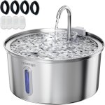 Meowflow b40 fontaine a eau chat 3, 2l, double mode d¿ecoulement, ultra silencieuse <30 db, inox 304, ... Meowflow b40 fontaine a eau chat 3, 2l, double mode d¿ecoulement, ultra silencieuse <30 db, inox 304, ...