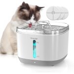 Meowflow e20 fontaine a eau sans fil pour chat 3l, batterie 5000mah, alerte niveau d¿eau bas, filtres ... Meowflow e20 fontaine a eau sans fil pour chat 3l, batterie 5000mah, alerte niveau d¿eau bas, filtres ...
