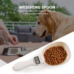 Mesure de la nourriture en forme de cuill�re pour chien, balance d'alimentation pour chat, bol electronique ...