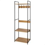 Meuble � chaussures et portemanteau - aktive - max home 18432 - 5 crochets - 3 �tag�res - noir