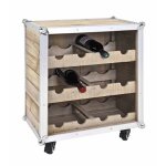 Paris prix - meuble range bouteilles  mallette  63cm naturel