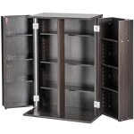 Meuble de rangement multim�dia - duoku - meuble dvd avec portes et etag�res - peut contenir jusqu'� 576 ...