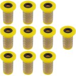 Mevronisshop - 10pcs 100 maille taille jaune buse de pulv�risation filtres a mailles chapeau haut de ...