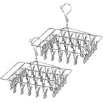 Mevronisshop - 2 pi�ces etendoir chaussettes s�choir � linge rotatif en acier inoxydable s�choir � chaussettes ...