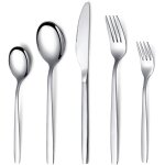 Mevronisshop - 30 pices ensemble de couverts en acier inoxydable, set de couverts en argenterie, set, ...