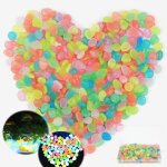 Mevronisshop - 400 pi�ces cailloux lumineux, galets brillants aquarium lumineux color�, brillant obscurit� ...