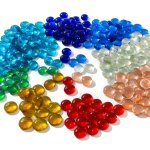 Mevronisshop - lot de 420 cabochons en verre color�s et pierres mugles 1800 g - 15 - 20 mm - pour aquarium, ...