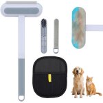 Mevronisshop - enl�ve - poils pour animaux, outil multifonction 4 en 1 brosse r�utilisable a long manche ...