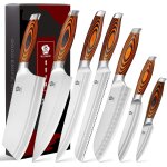 Mevronisshop - ensemble de couteaux 7 pi�ces, ensemble de couteaux de chef avec hachoir a os, ensemble ...