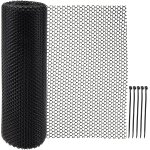 Mevronisshop - grillage plastique noir 40cm x 10m - filet poule en plastique - cl�ture hexagonale pour ...