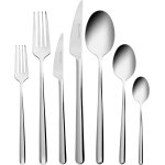 Mevronisshop - karaca boreas set de couverts 84 pieces en inox, menagere 12 personnes, argent luxe couteaux, ...