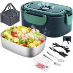 Mevronisshop - lunch box chauffante 12v / 24v / 220v / 110v, 1. 5l electrique acier inoxydable chauffage ...