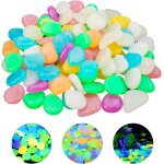 Mevronisshop - pierre lumineuse color�es 100 pcs cailloux aquarium decoration galet aquarium fluorescent ...