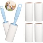 Mevronisshop - rouleau poils animaux, 6 rouleau et 2 poign�e brosse anti poils animaux, brosse vetement ...