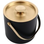 Mevronisshop - seau a glace en acier inoxydable 3l seau a glace isol a double paroi avec couvercle, ...