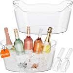 Mevronisshop - seau a glacon portable 6. 5l, seau a champagne xxl avec cuillre lot de 2 (1 paquet), ...