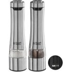 Mevronisshop - set moulins  sel et poivre lectrique [2 moulins automatiques] acier bross inox (finesse ...