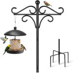 Mevronisshop - support pour mangeoire a oiseaux sur pied, 195 cm environ 2 m, r�glable avec 2 crochets, ...