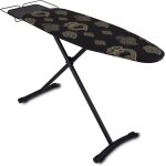 Mevronisshop - table � repasser pliable utah en acier 125x41 cm avec repose fer et support centrale vapeur, ...