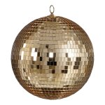 Mica decorations boule � facettes de no�l - Ø25 cm - champagne