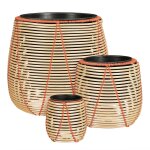 Mica decorations cancun pot de fleur ¿ lot de 3 ¿ pot plante pour fleurs et plantes int�rieur ¿ pot ...