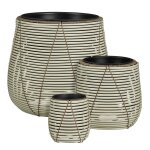 Mica decorations cancun pot de fleur ¿ lot de 3 ¿ pot plante pour fleurs et plantes int�rieur ¿ pot ...