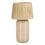 Mica decorations denton lampe de salon - 61 x ¿33 cm - c�ramique, m�tal, papier - beige
