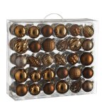Mica decorations ensemble de boules de no�l - marron