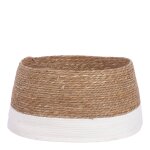 Mica decorations jupe de sapin no�l - Ø58 cm - jonc de mer - blanc