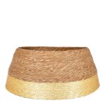 Mica decorations jupe de sapin no�l - Ø58 cm - jonc de mer - dor�