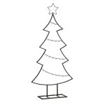 Mica decorations d�coration de sapin de no�l - l50 x l15 x h105 cm - fer - noir